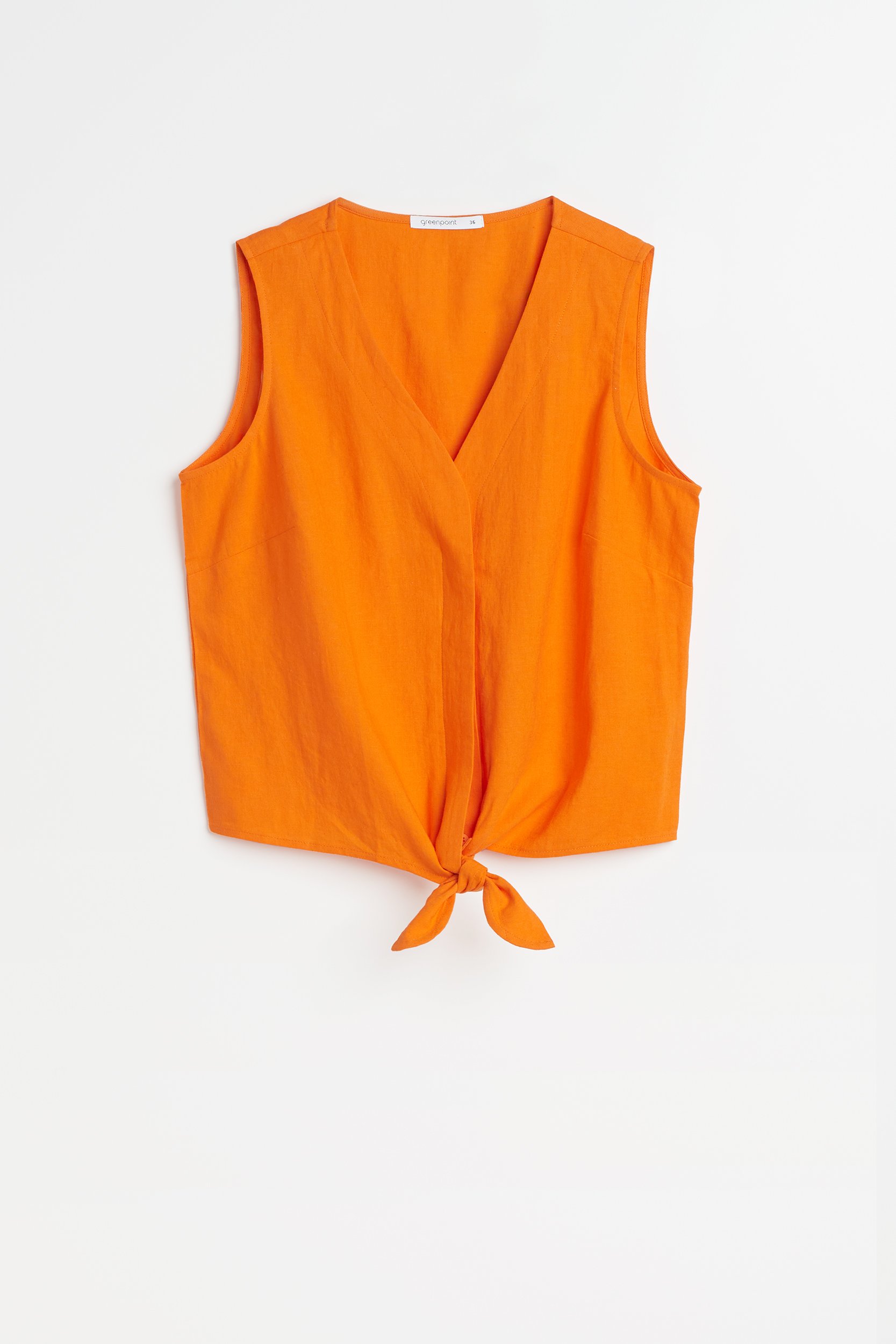 Stylowa bluzka bez rękawów orange