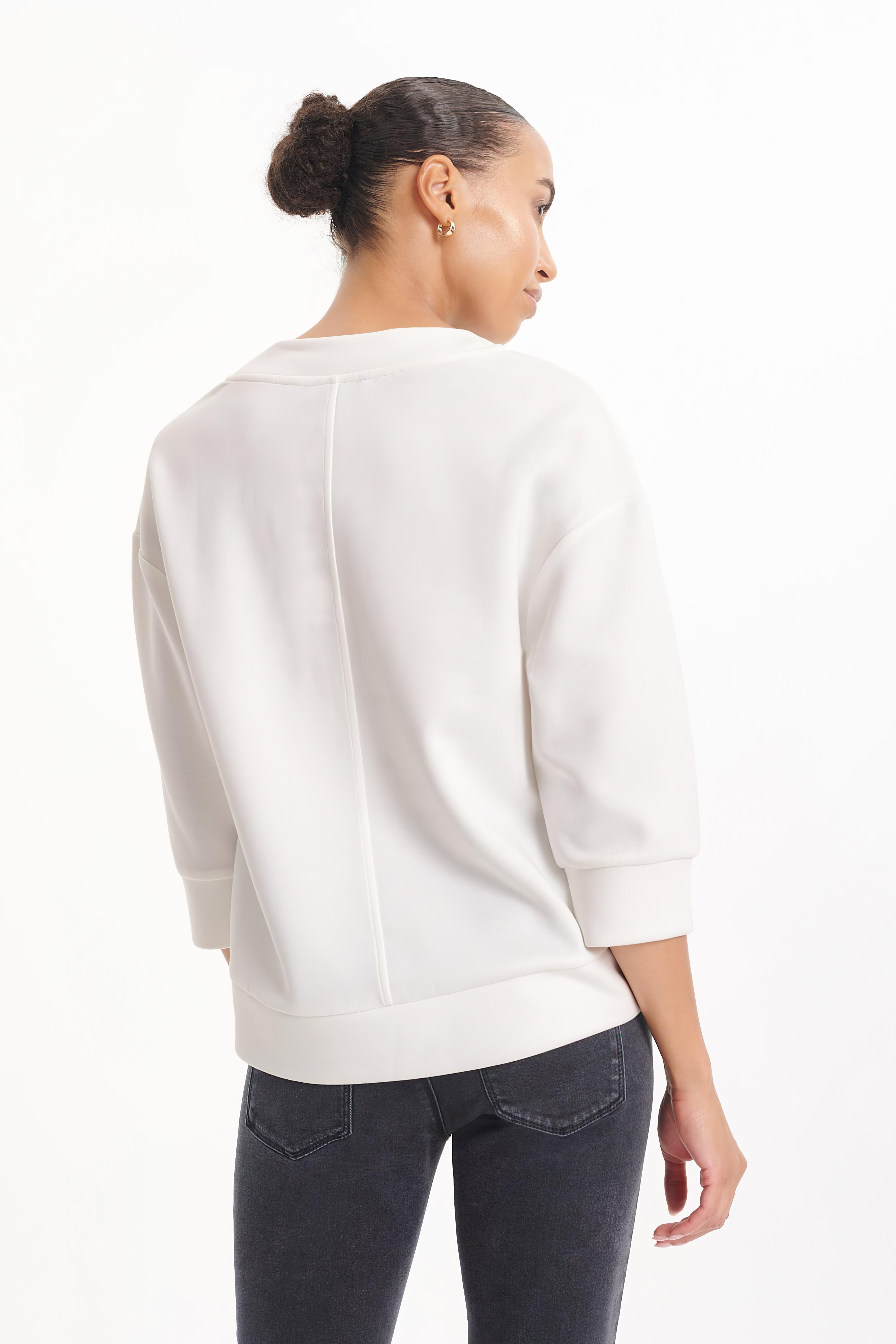 Bluza oversize w kolorze złamanej bieli