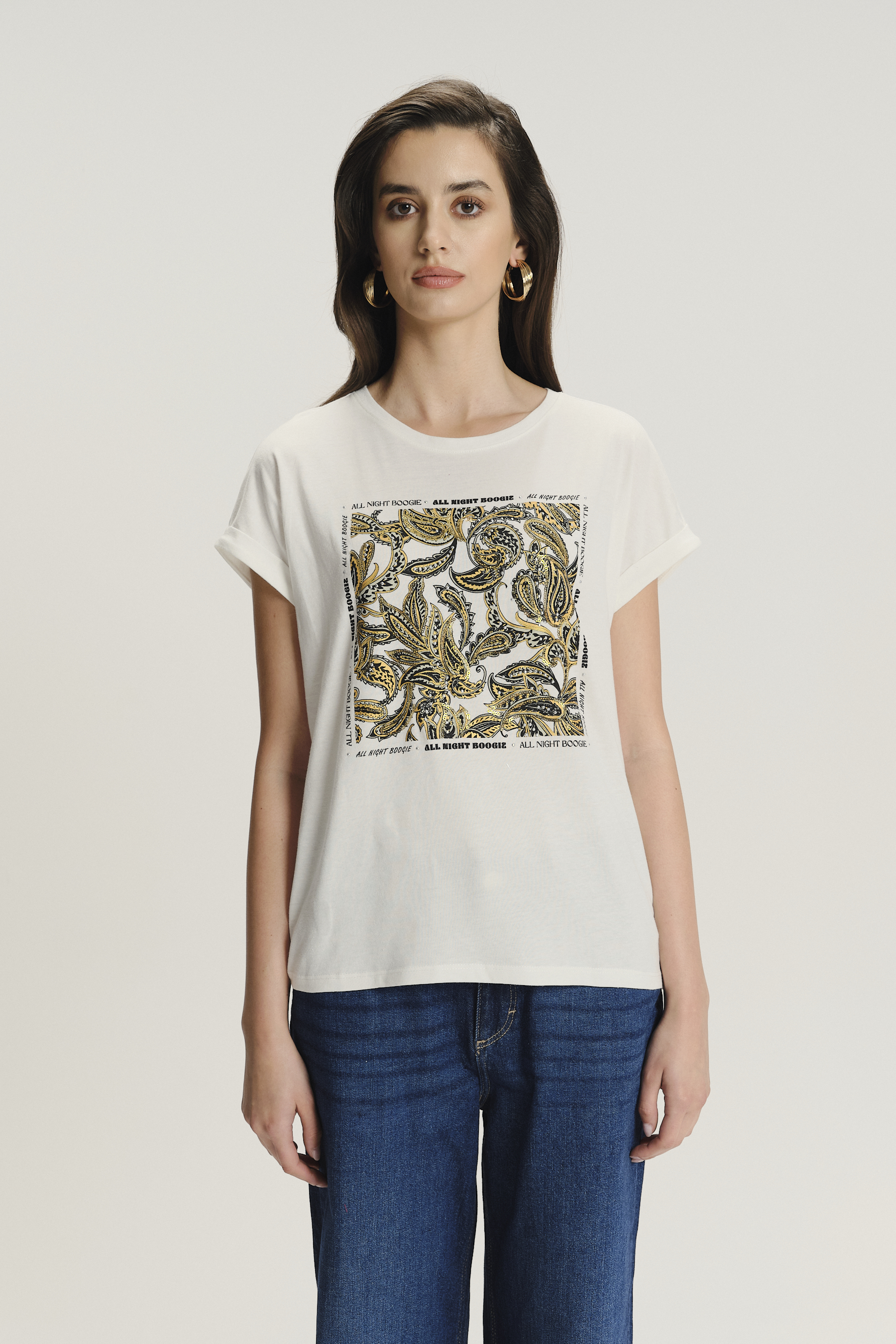 Biały top z grafiką