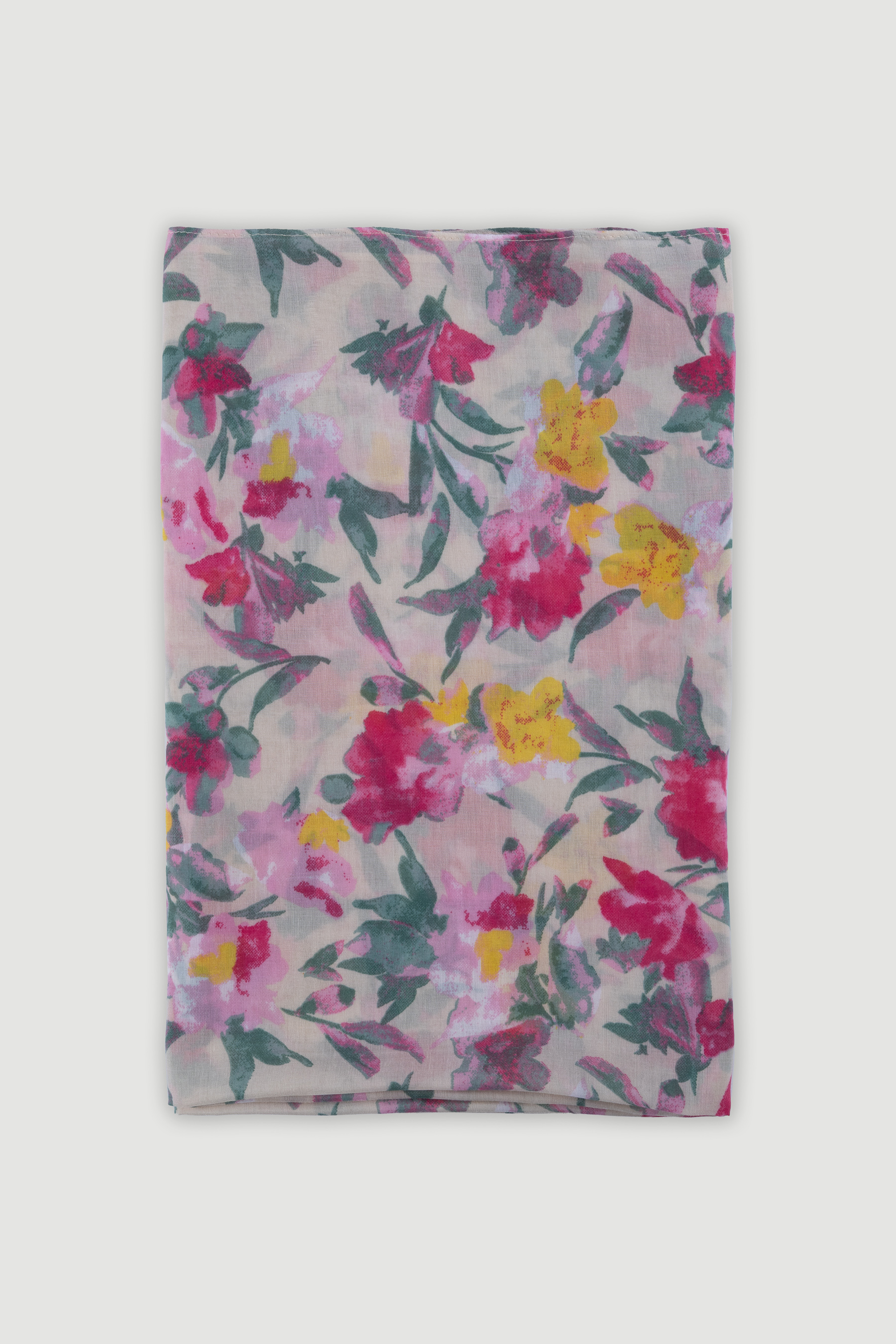 Kobieca apaszka w kolorowe kwiaty