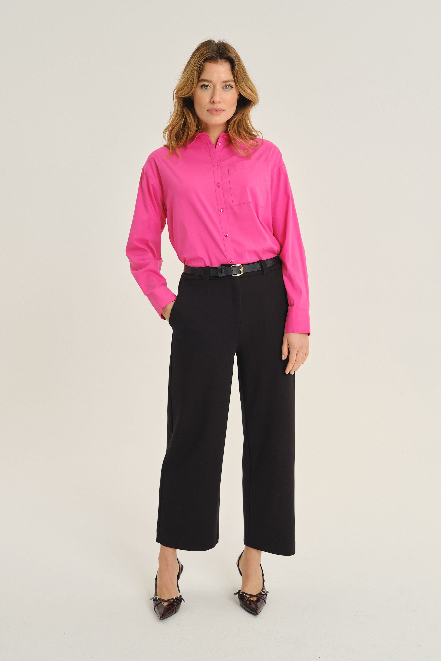 Klasyczna koszula w różowym kolorze