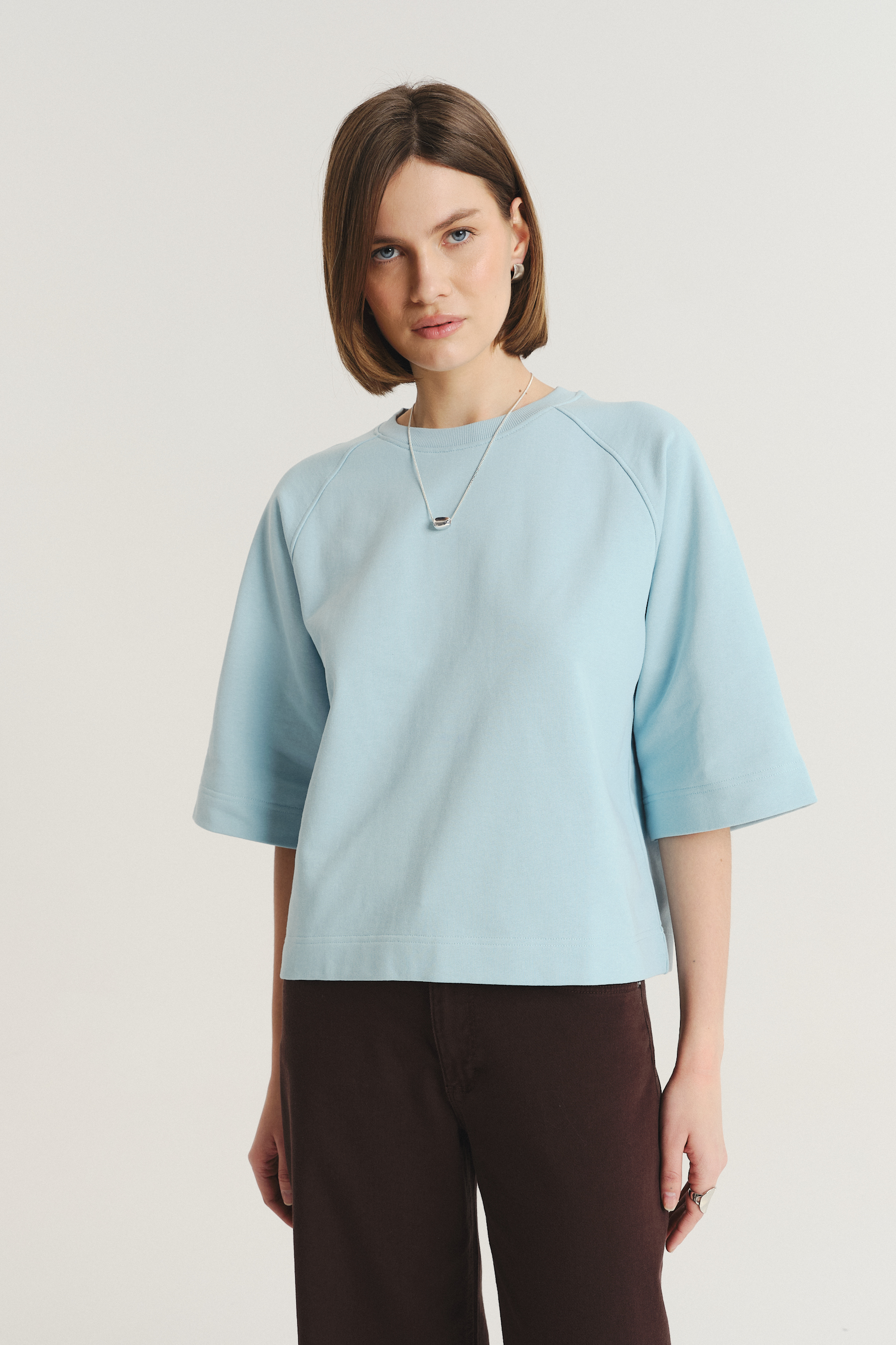 Luźna bluza z rękawem 3/4