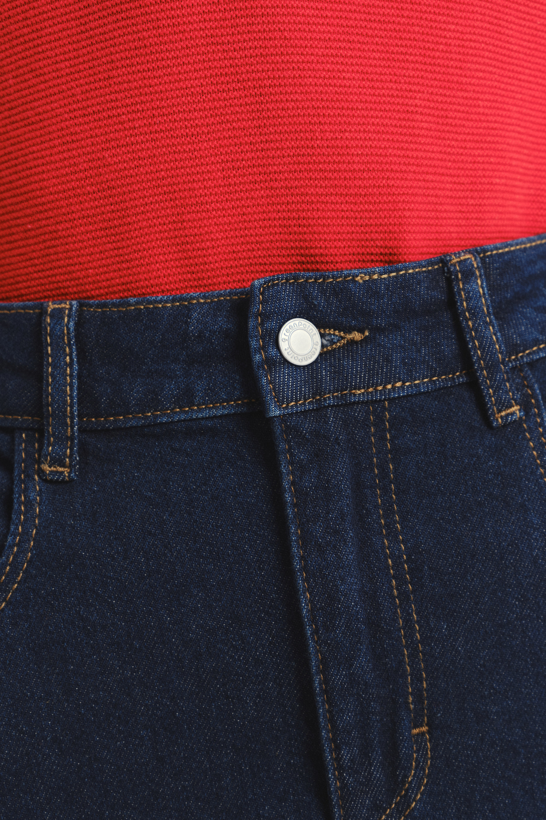 Jeansowa spódnica midi ciemny granat