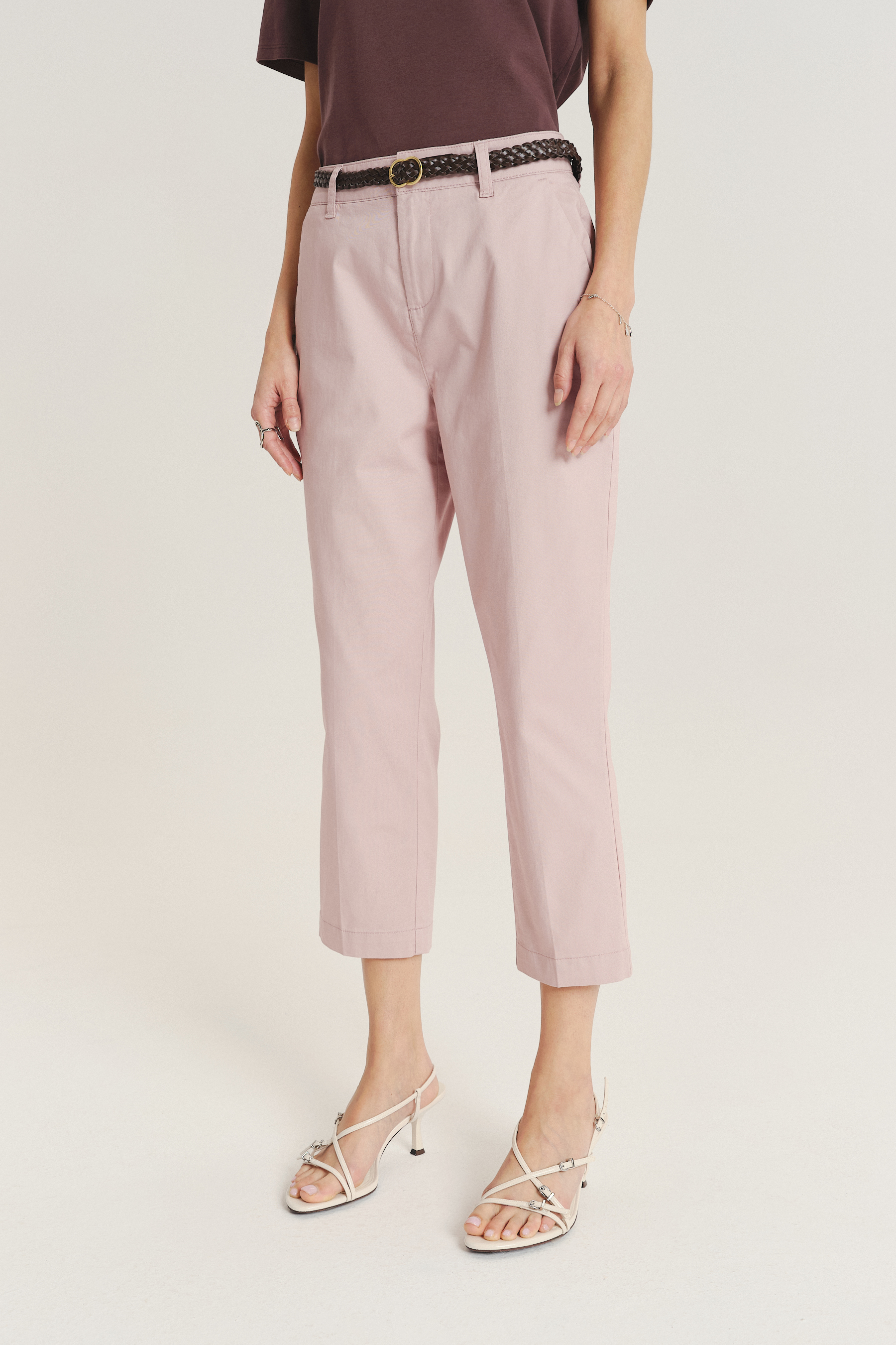 Jasnoróżowe spodnie 7/8 