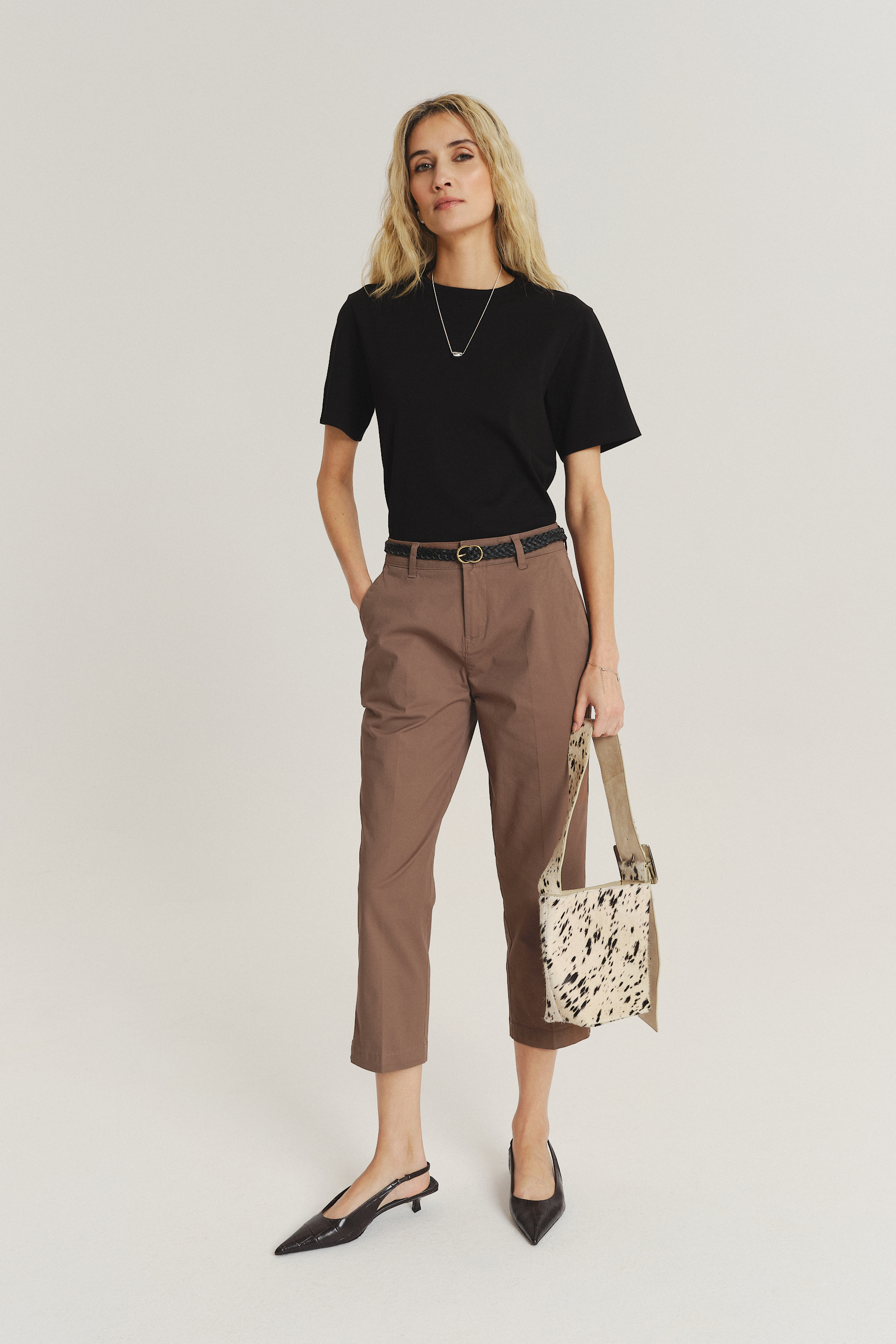 Brązowe spodnie 7/8