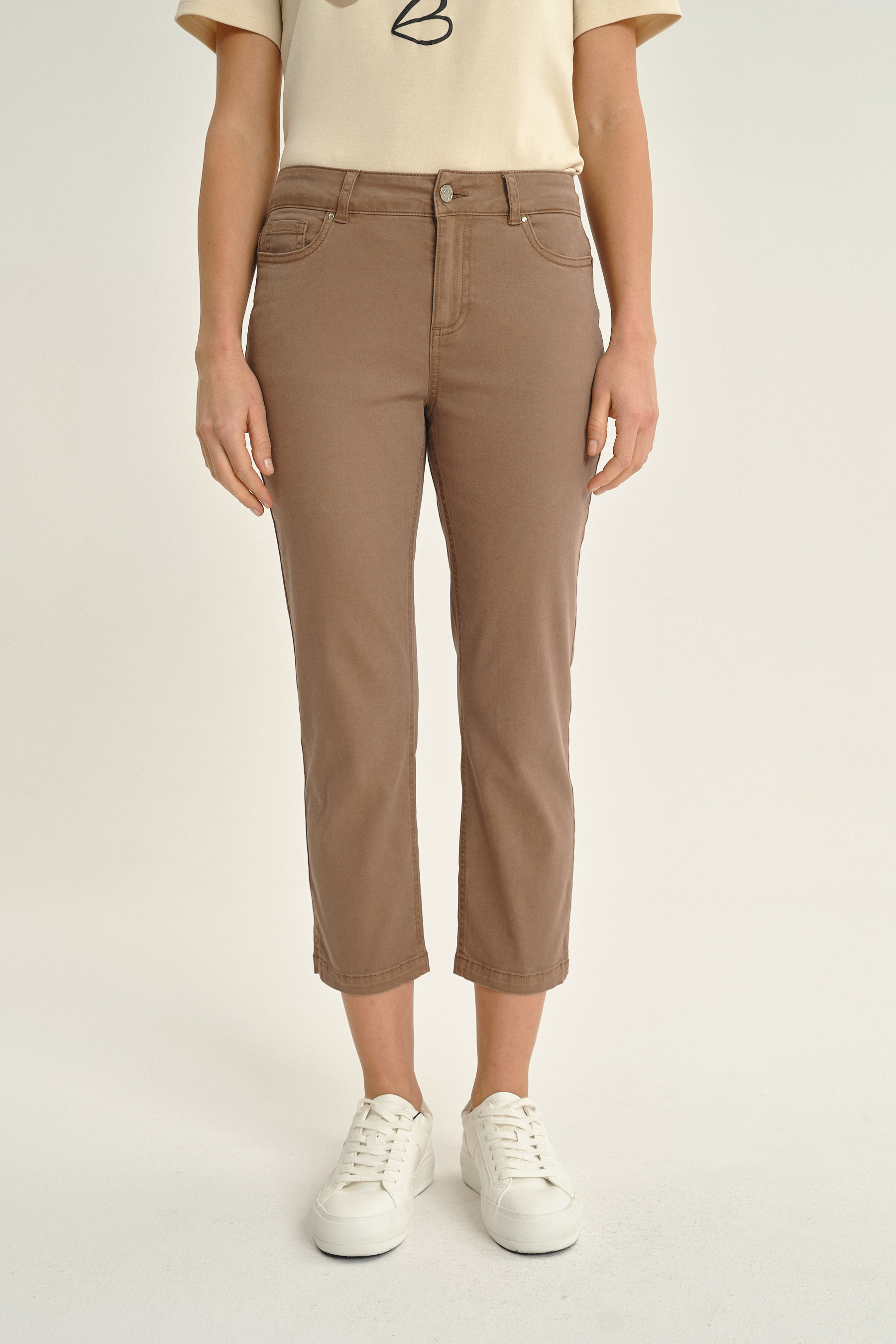 Bawełniane brązowe spodnie