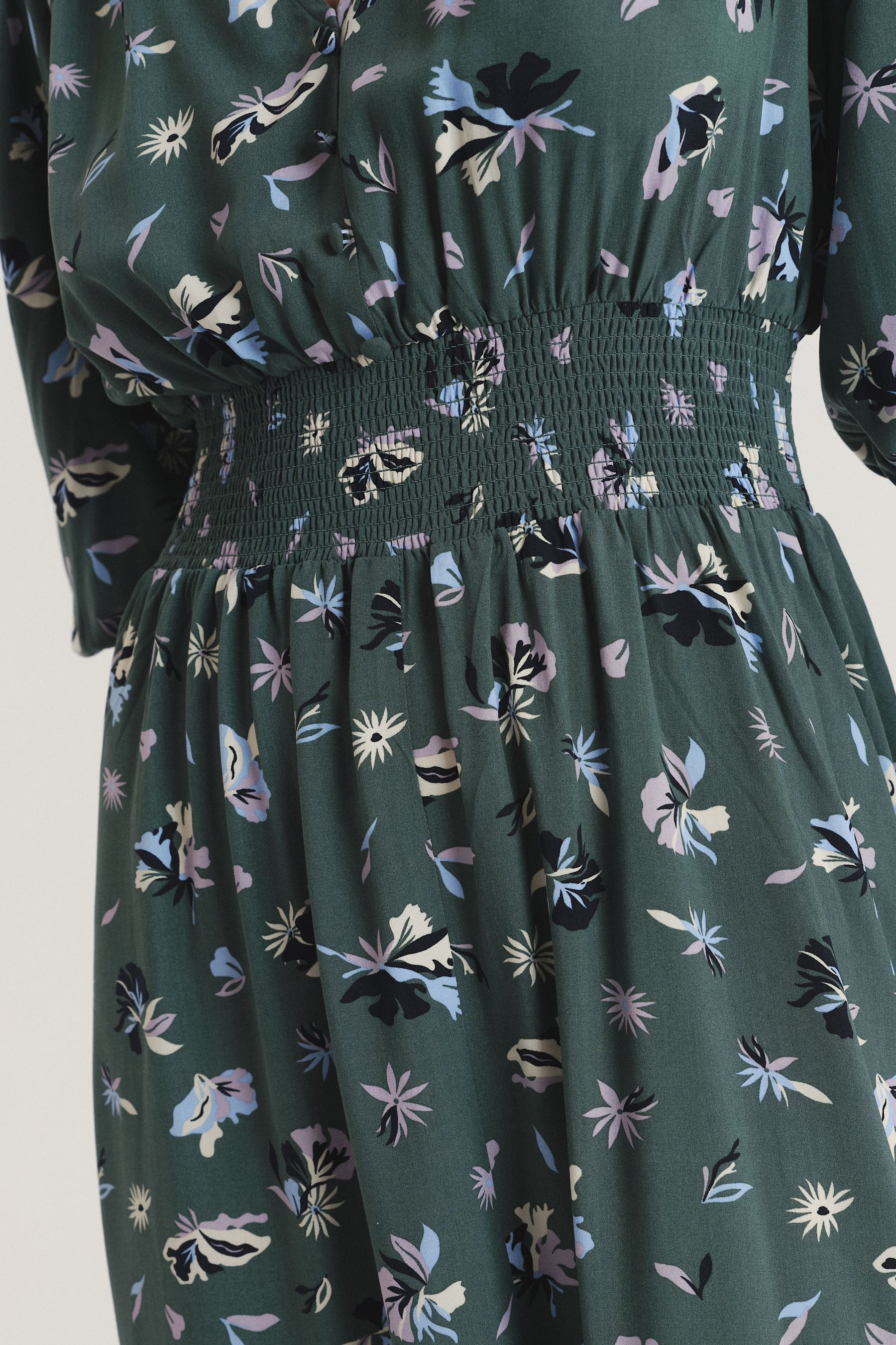 Wiskozowa sukienka maxi z nadrukiem w kwiaty