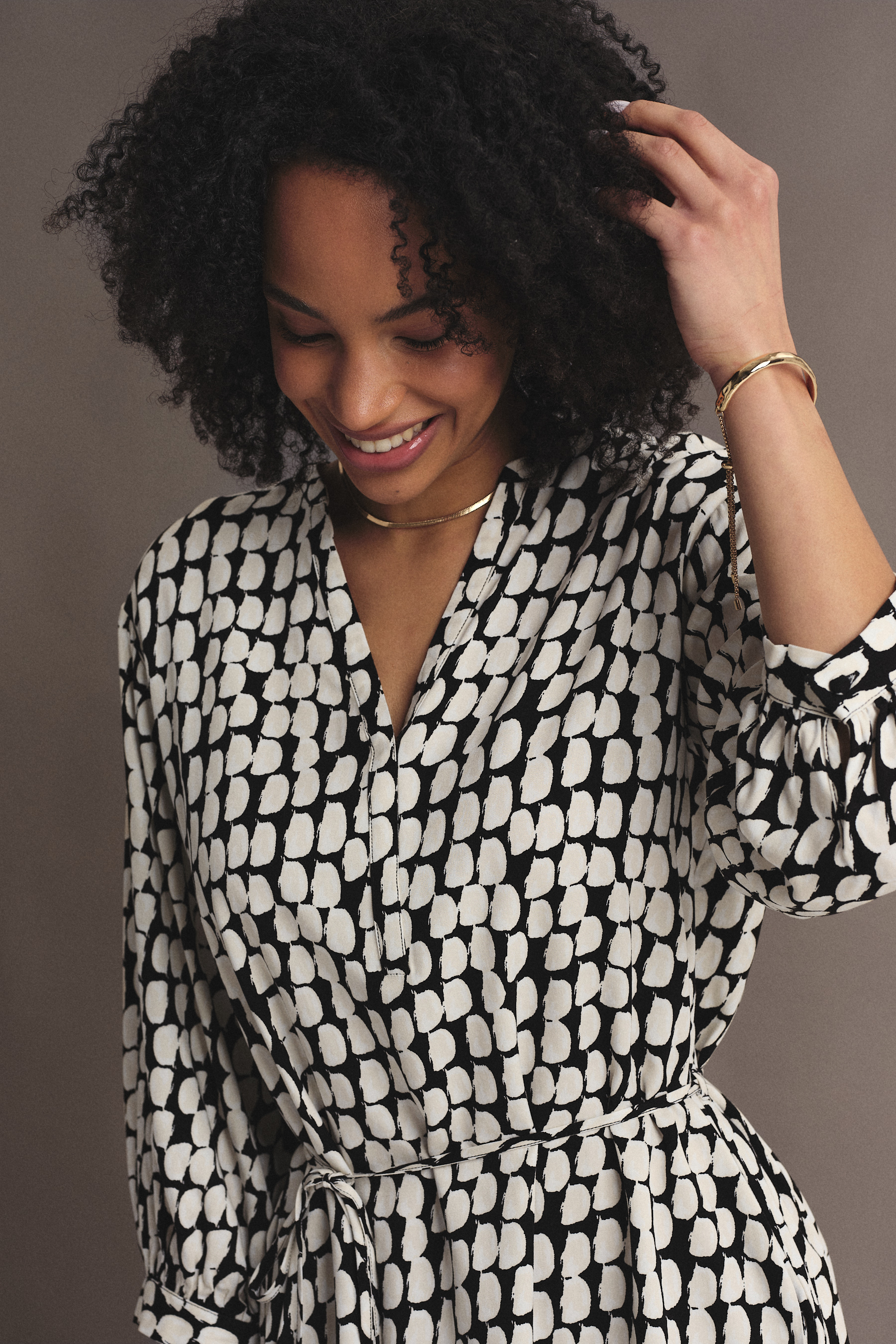 Printowana sukienka z wiskozy