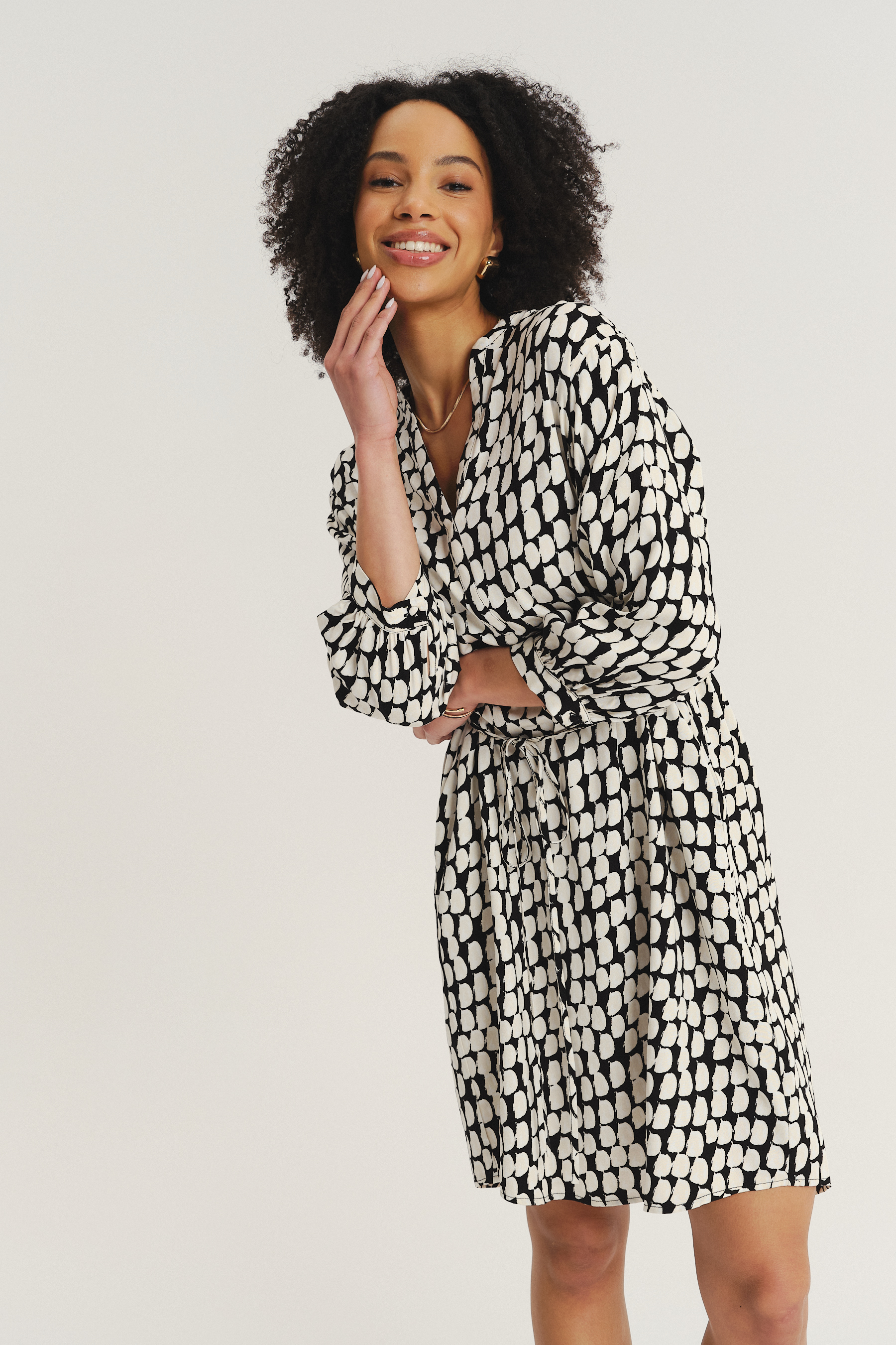 Printowana sukienka z wiskozy