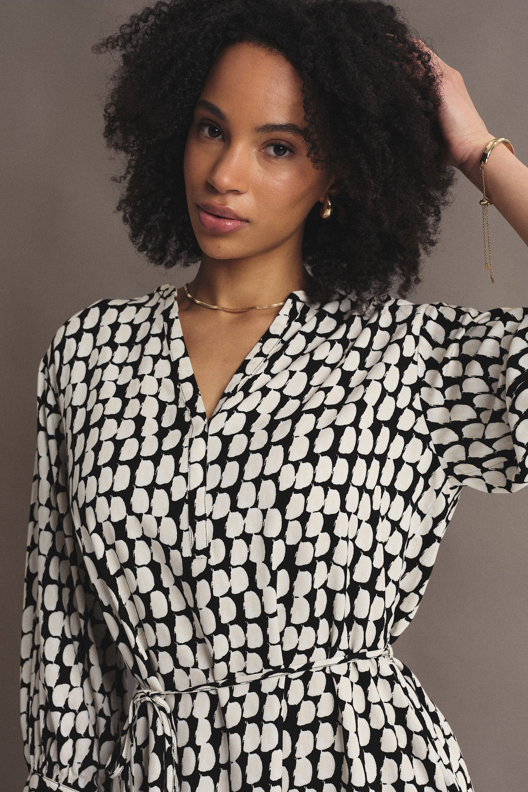 Printowana sukienka z wiskozy