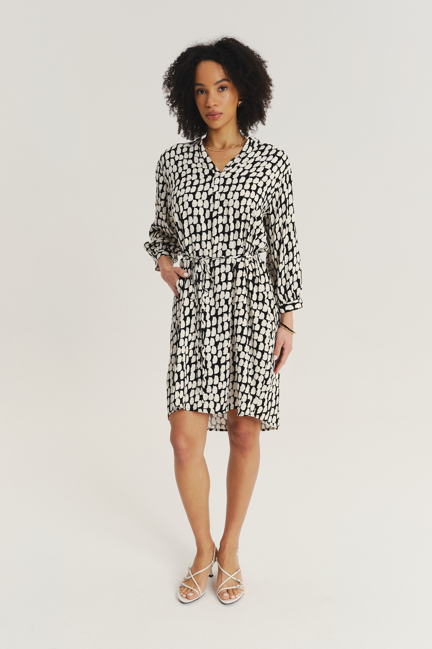 Printowana sukienka z wiskozy