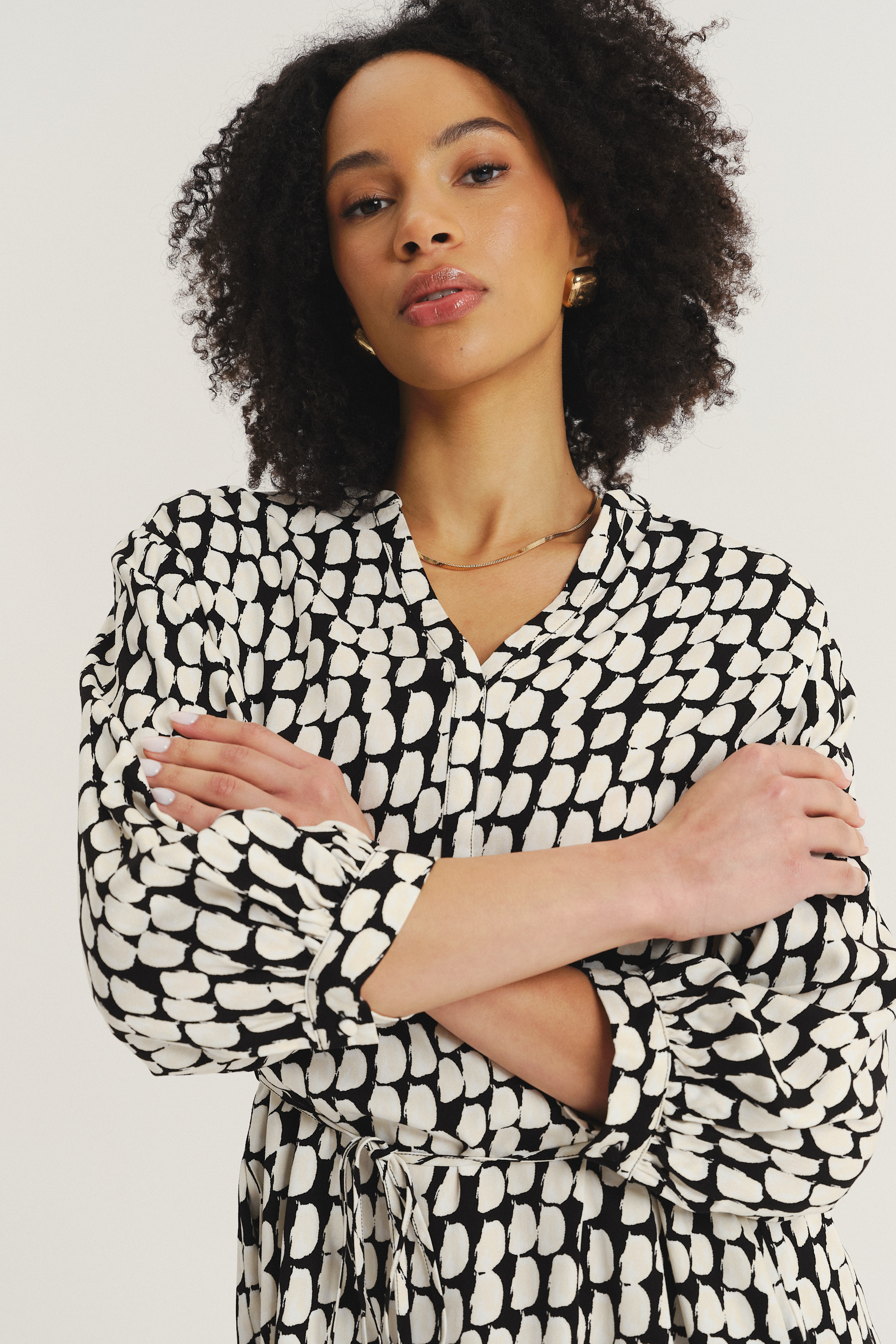 Printowana sukienka z wiskozy