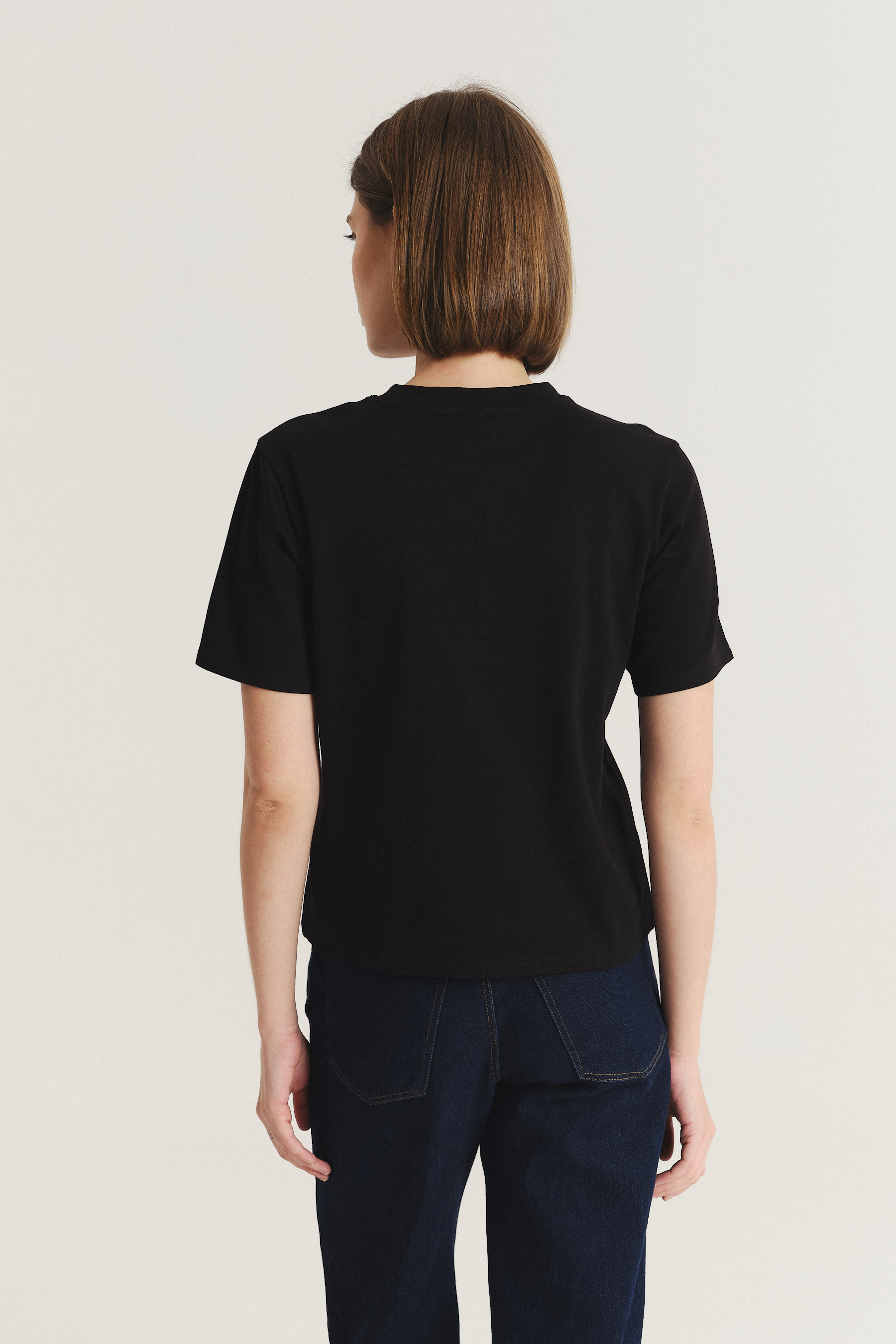 Czarny bawełniany t-shirt