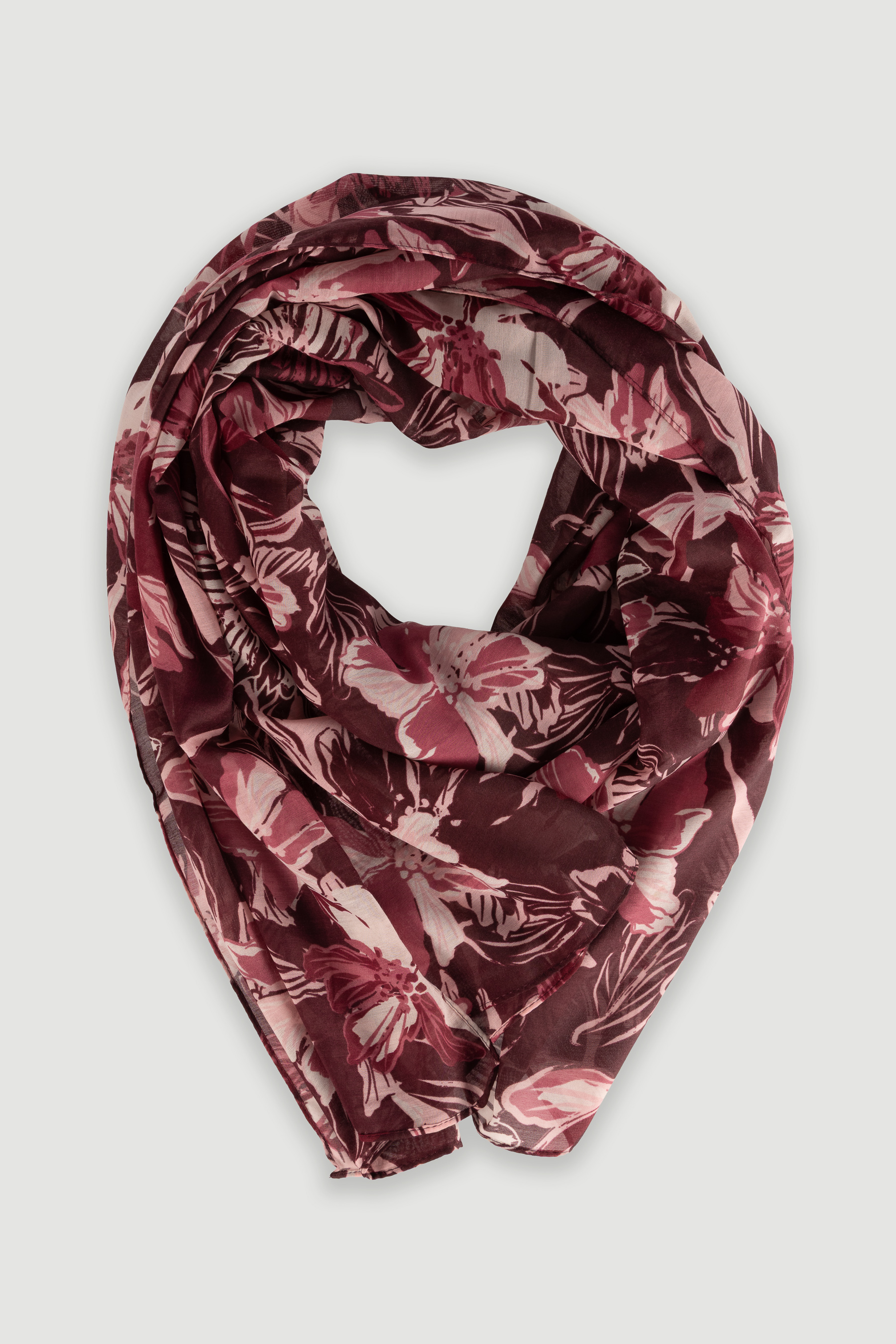 Efektowna apaszka z printem flowers