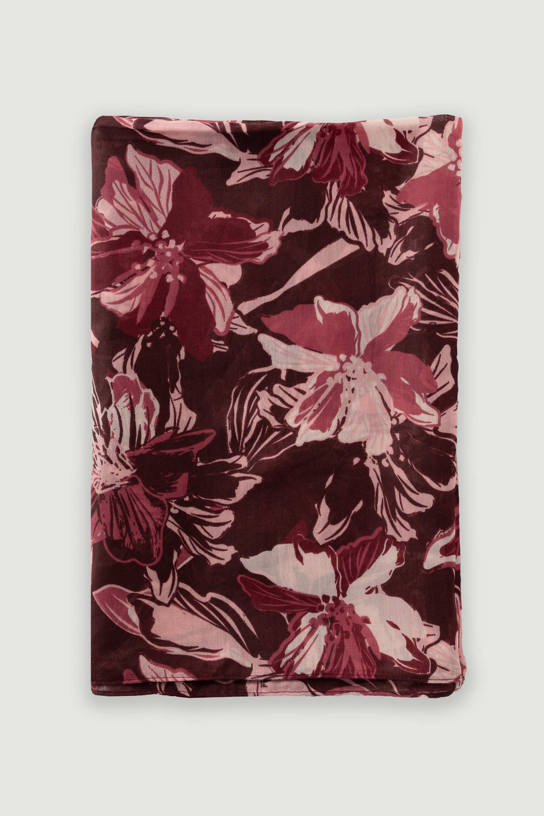 Efektowna apaszka z printem flowers