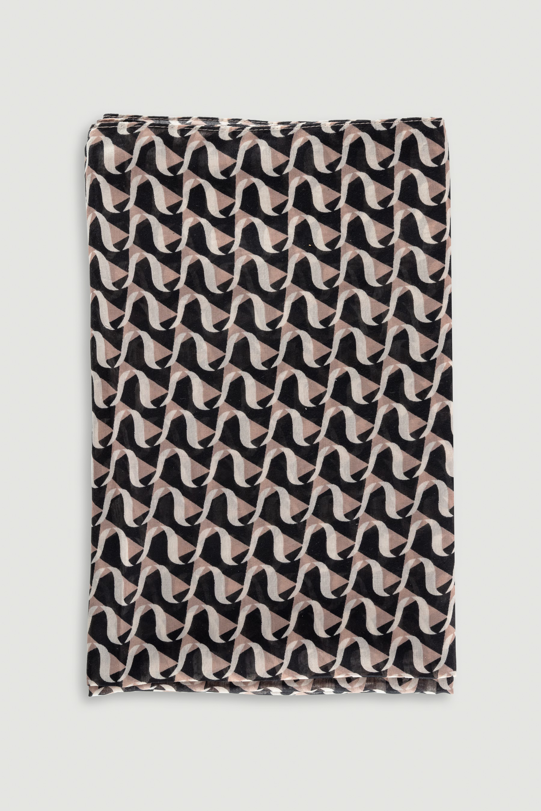 Stylowa, czarna apaszka z nadrukiem Stylowa, czarna apaszka z nadrukiem