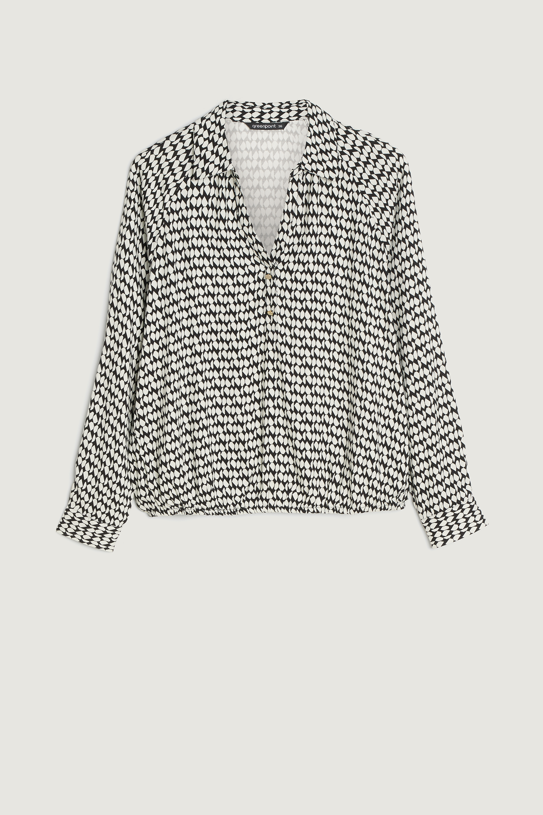 Wiskozowa bluzka z efektownym printem Wiskozowa bluzka z efektownym printem