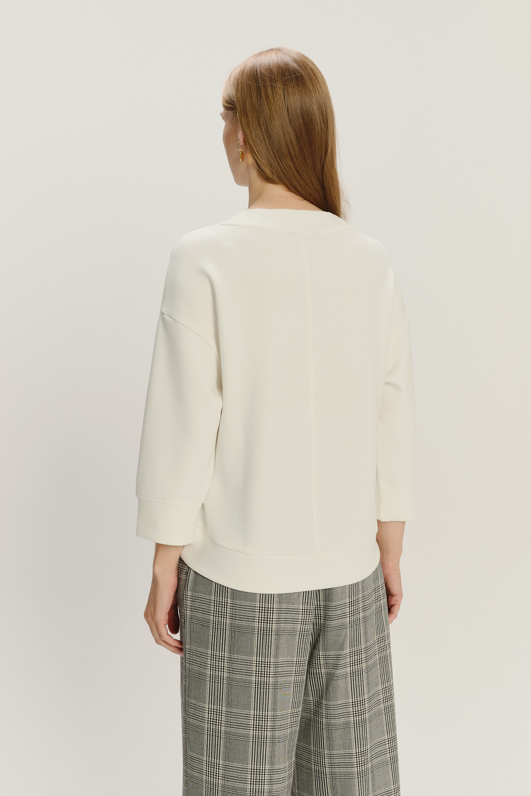 Bluza w kolorze złamanej bieli rękaw 3/4