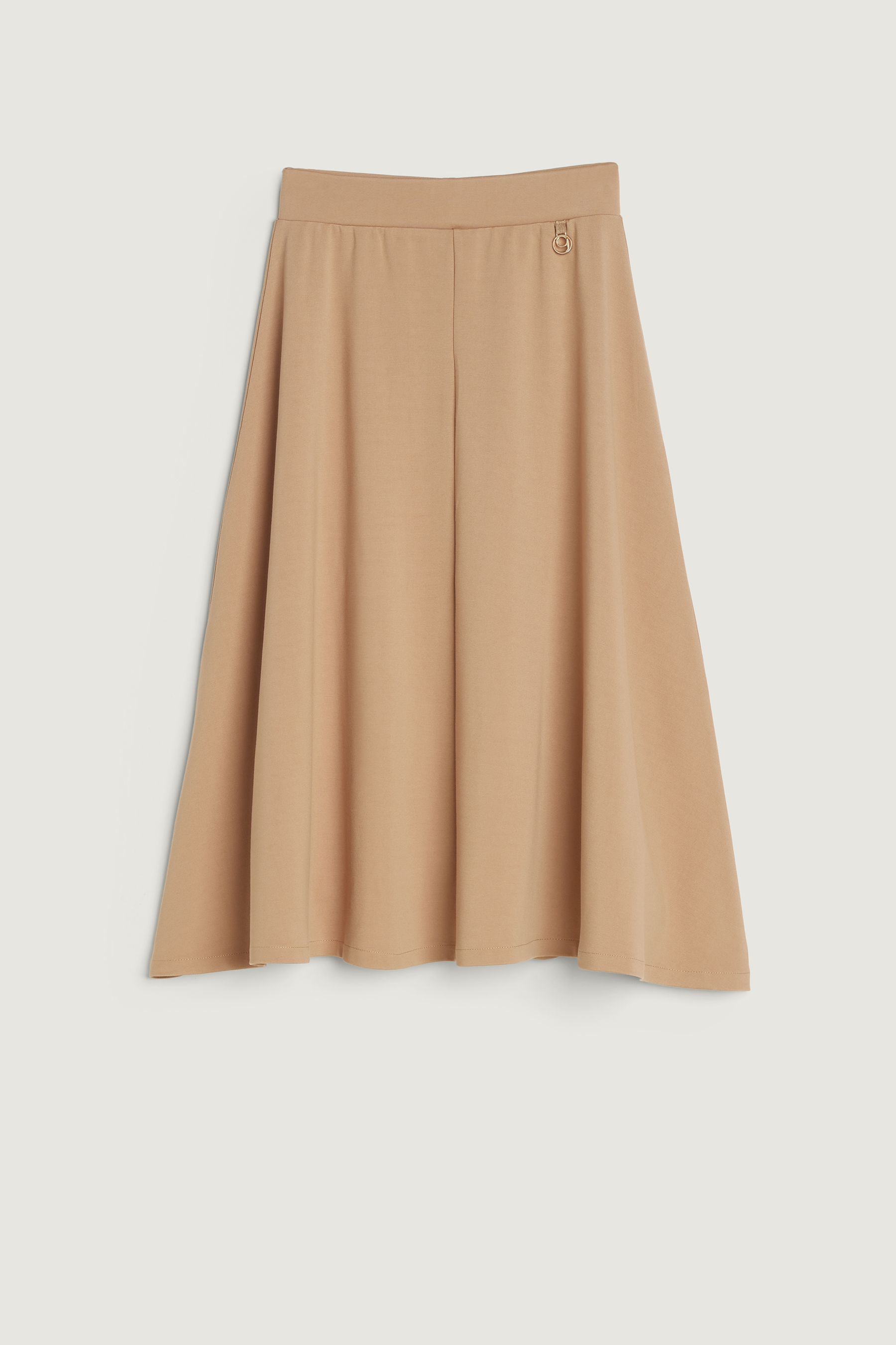 Rozkloszowana spódnica w kolorze beżowym 