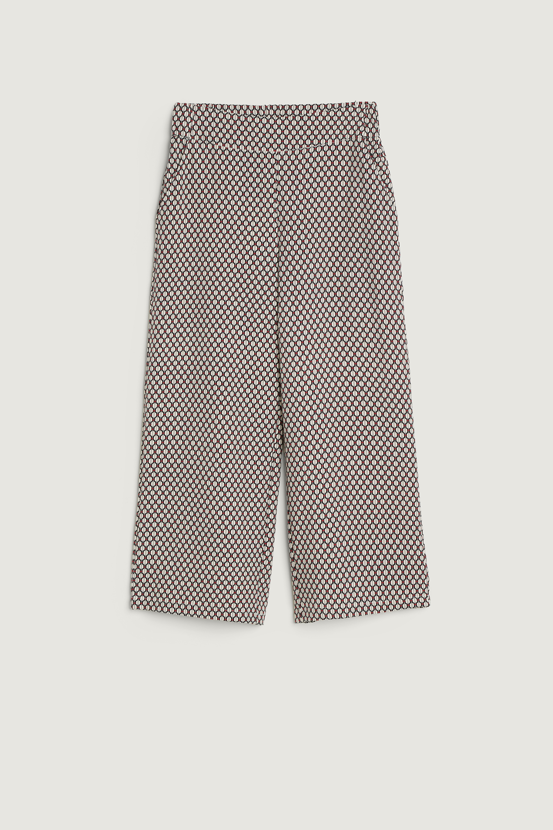 Spodnie typu culotte z printem 