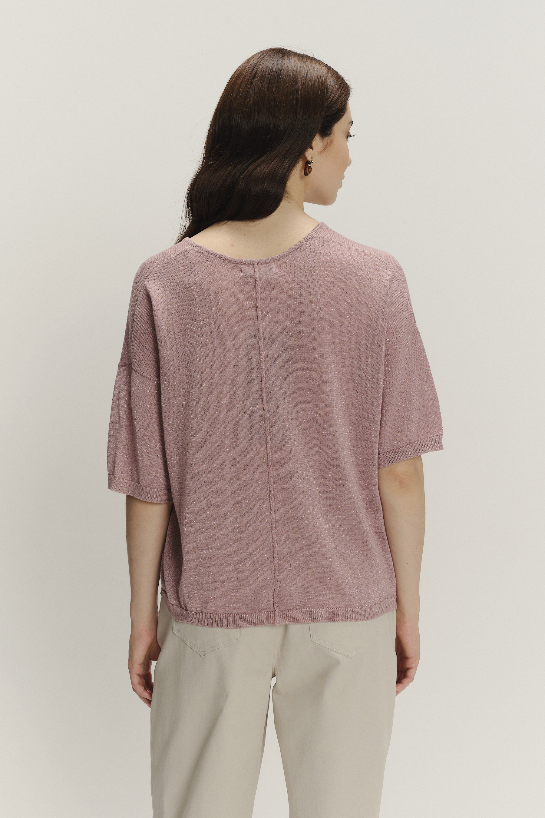 Sweter oversize w kolorze brudnego różu