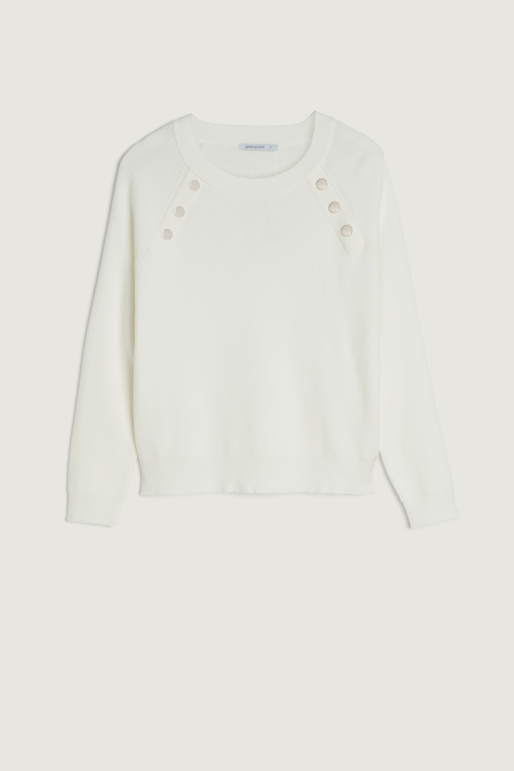 Kremowy sweter z miękkiej dzianiny  Kremowy sweter z miękkiej dzianiny