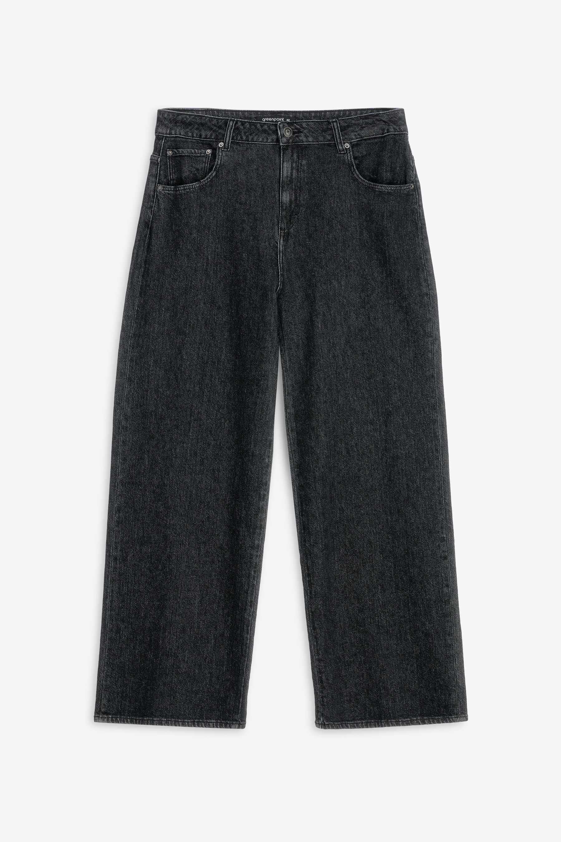 Grafitowe jeansy wide leg 