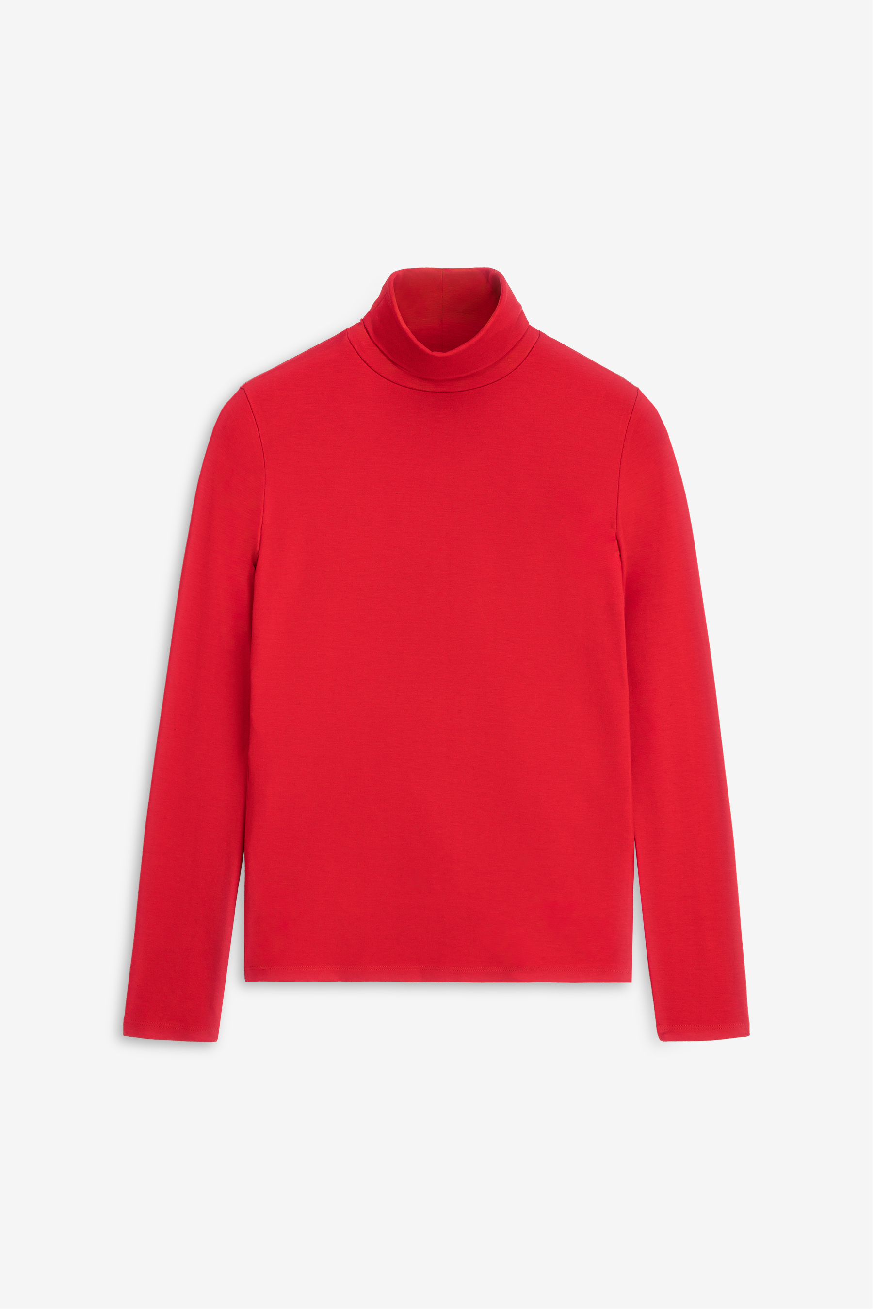 Dzianinowy longsleeve w czerwonym kolorze