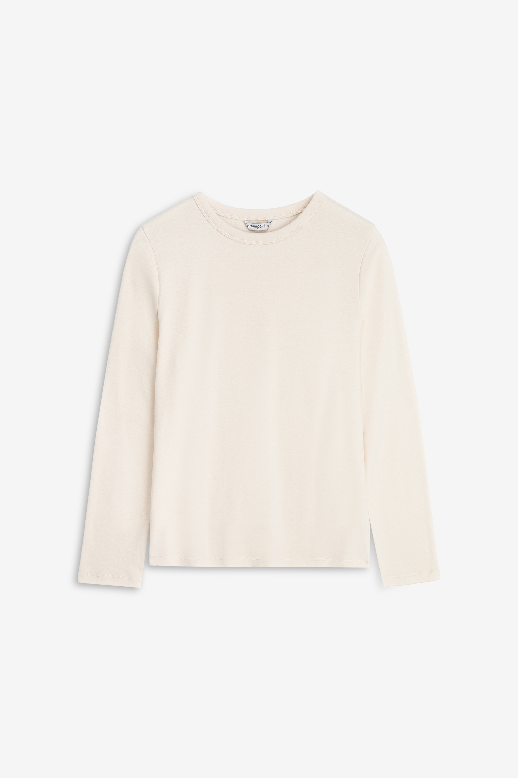 Bawełniany longsleeve w kolorze kremowym 