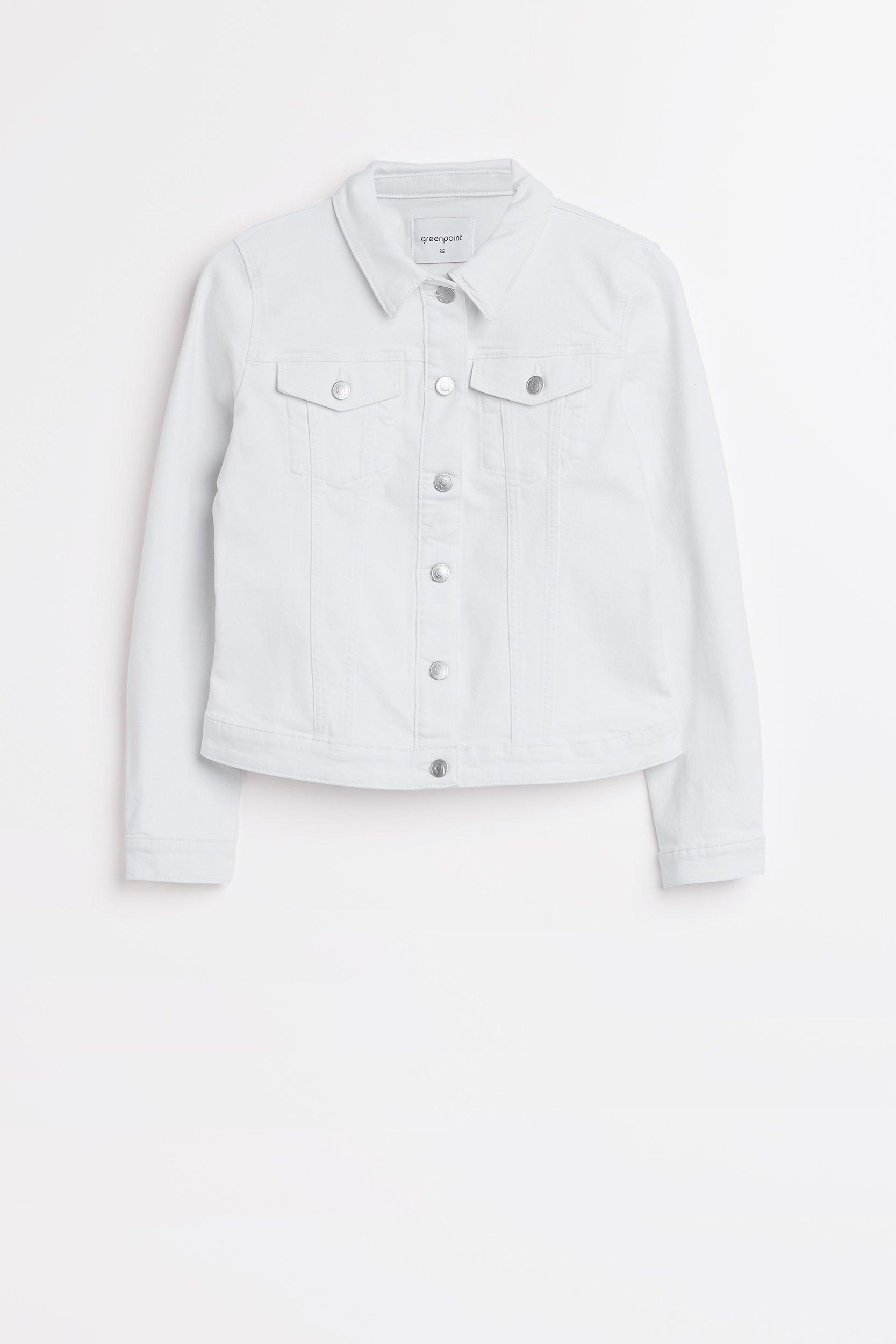 Jeansowa kurtka w białym kolorze