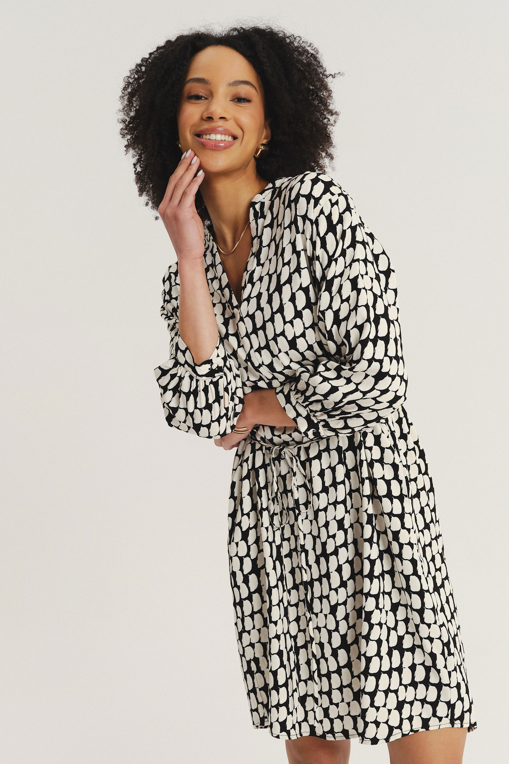 Printowana sukienka z wiskozy