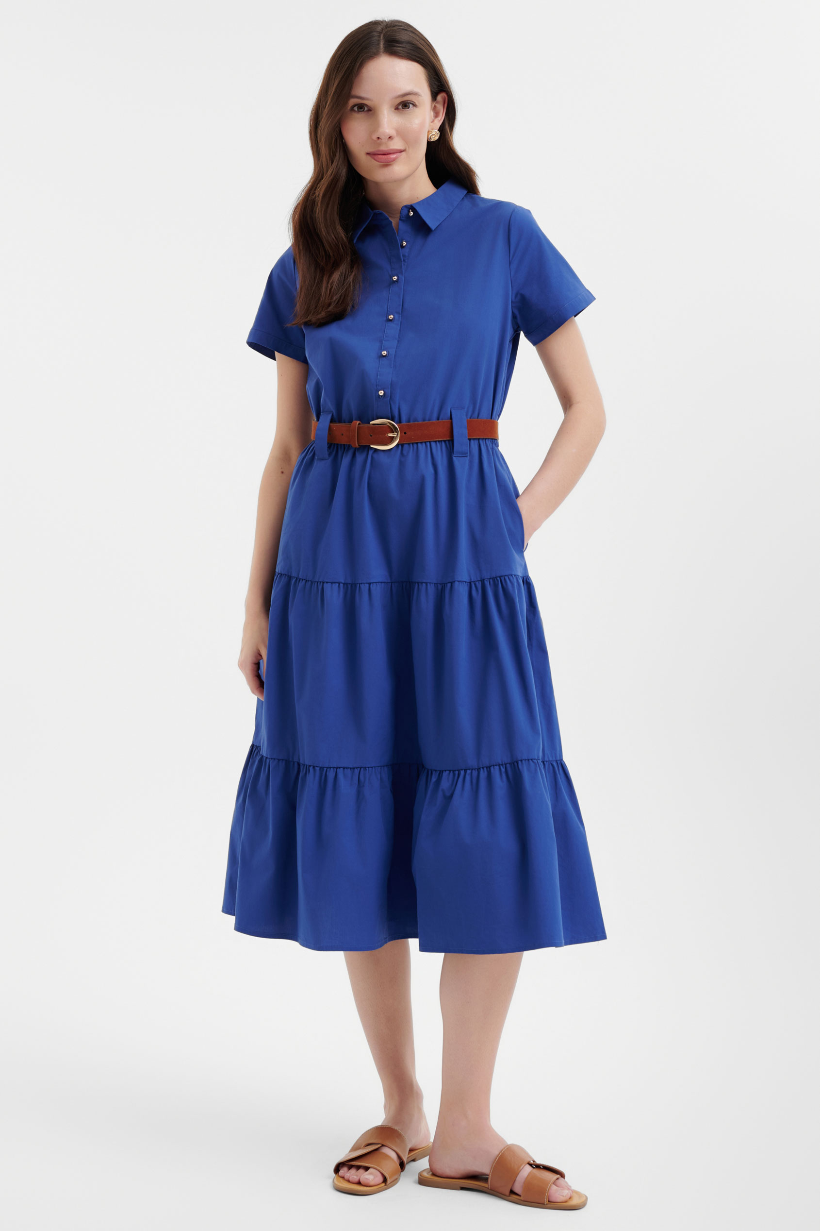 Granatowa sukienka w stylu casual