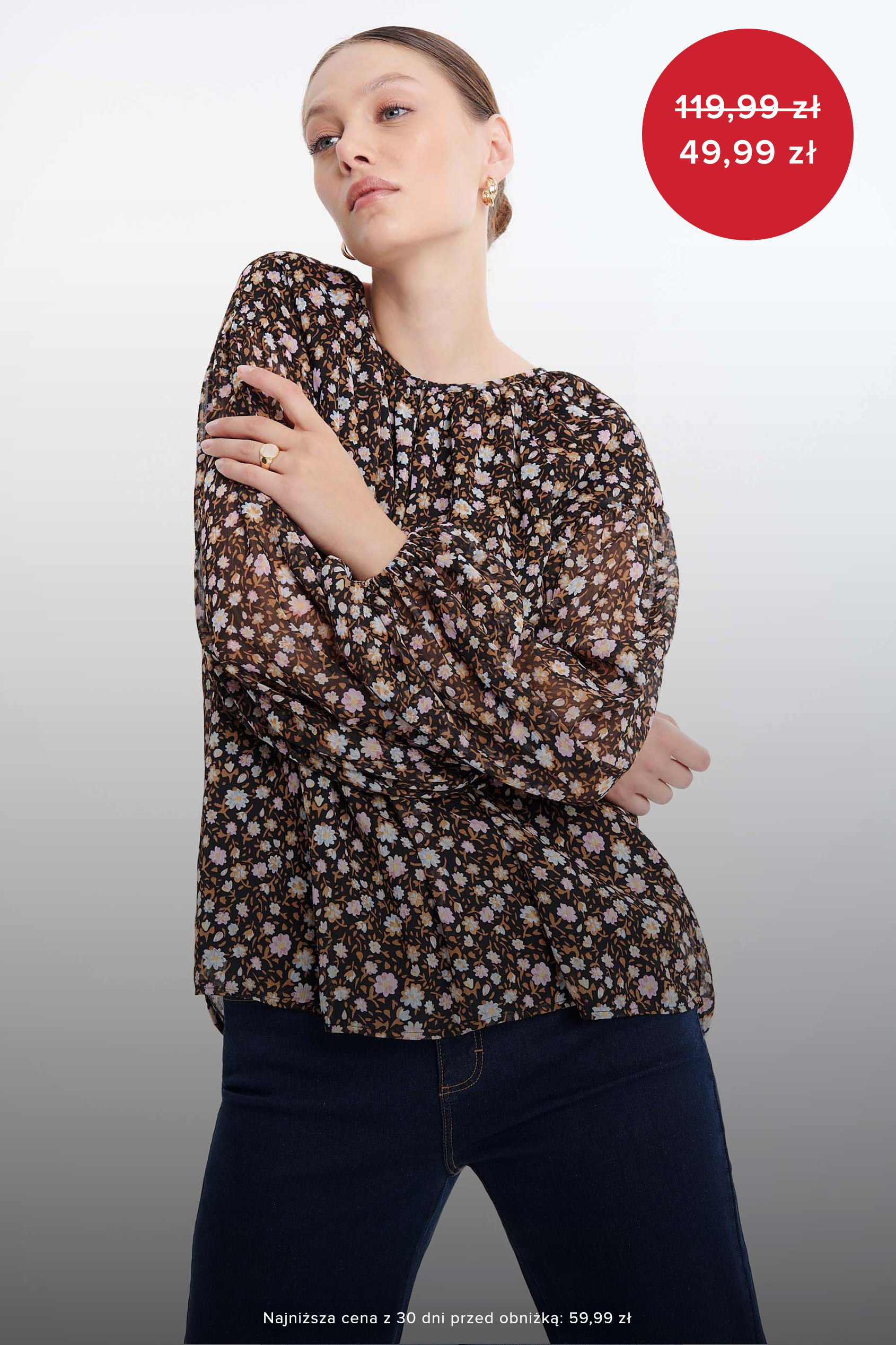 Bluzka oversize w kwiaty