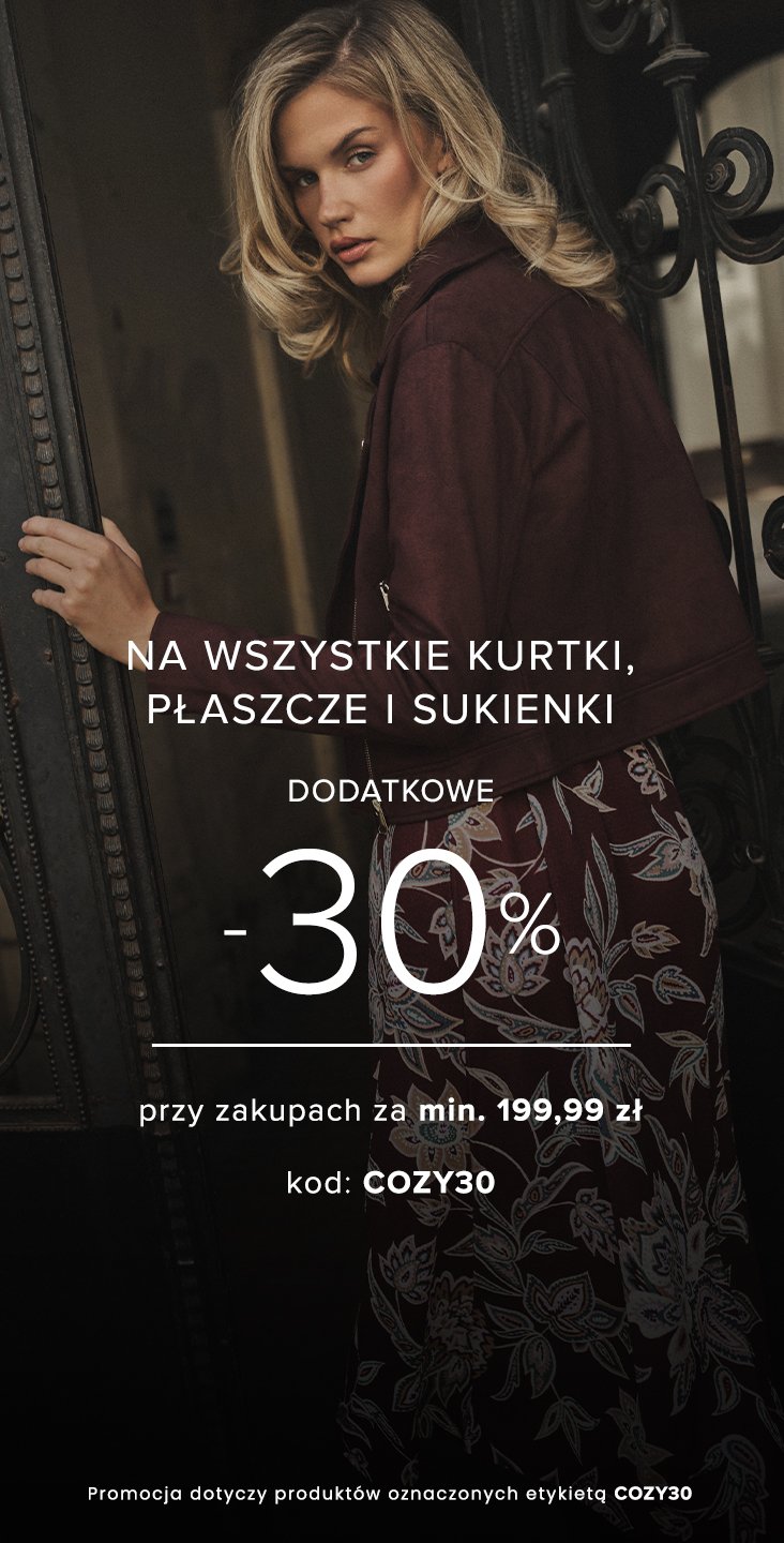-30% na okrycia i sukienki
