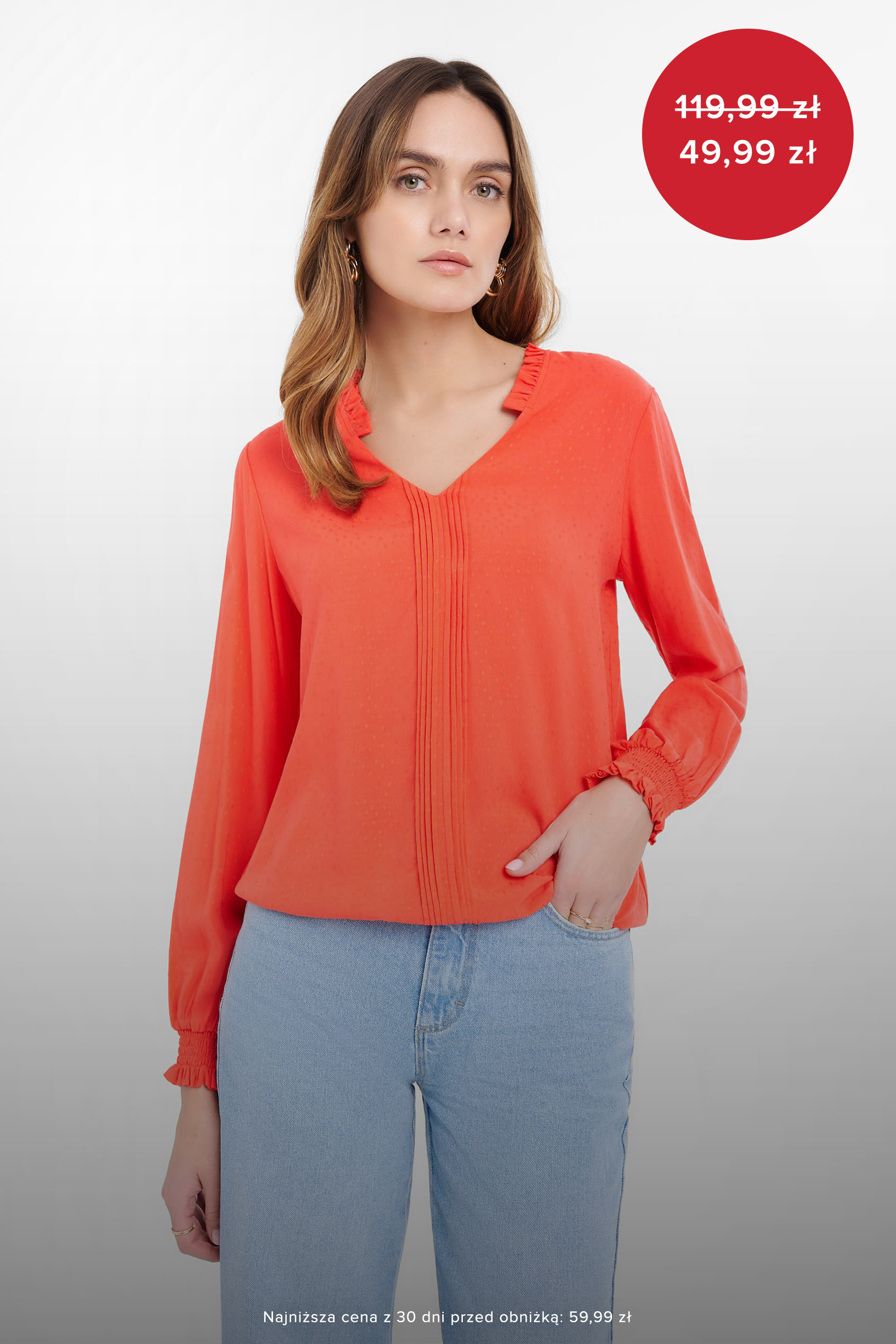 Elegancka czerwona bluzka