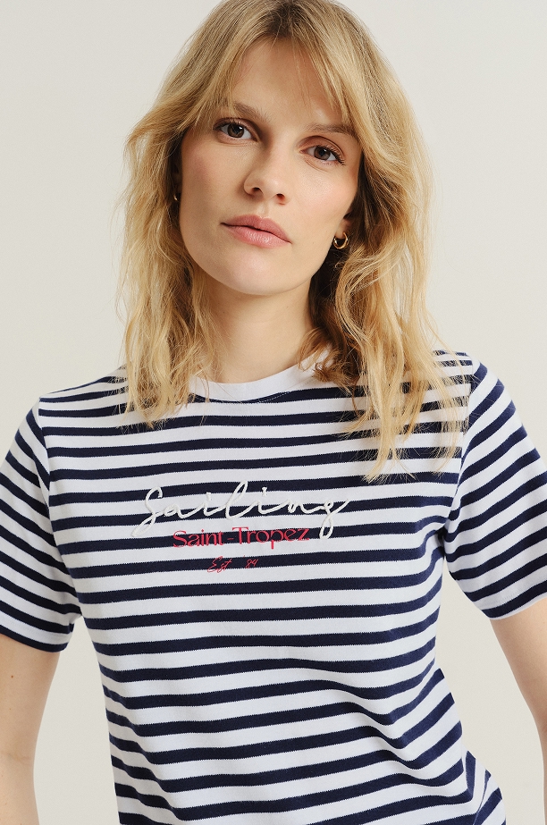 Casualowy top w paski