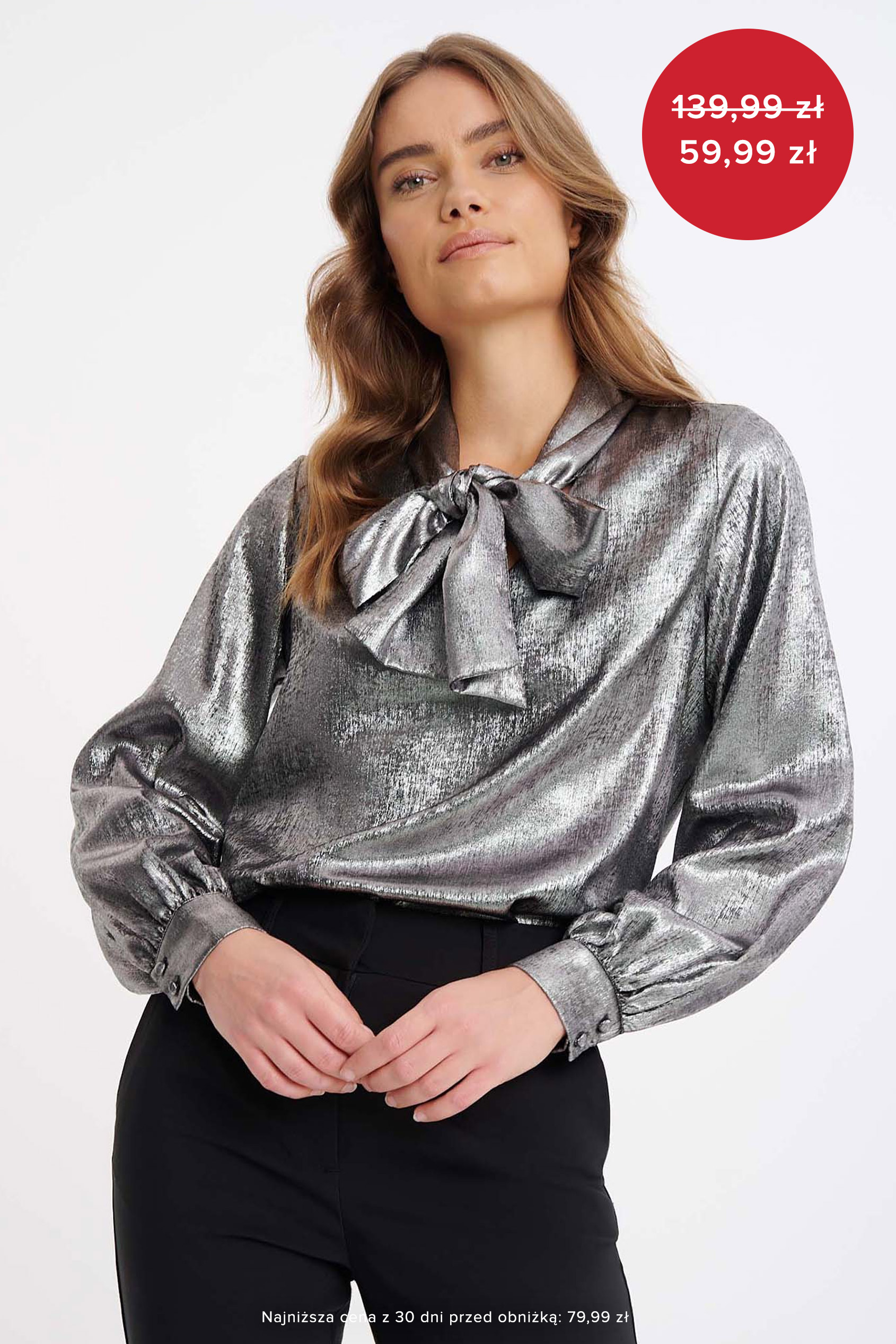 Bluzka z błyszczącego materiału