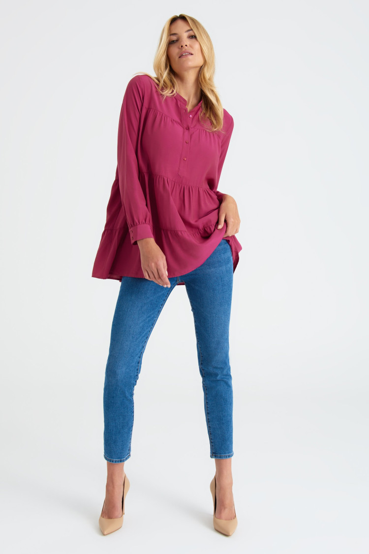 トップス PINK WAVE TULLE TOPS POPPY PINK WAVE TULLE TOPS あさぎーにょ トップス