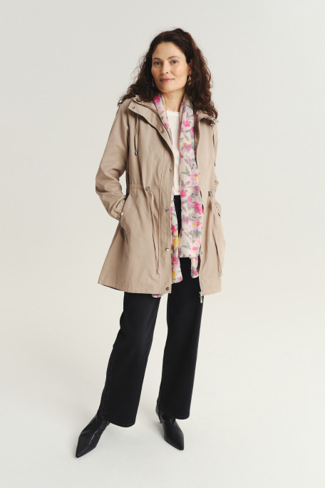 Ciemnobeżowa kurtka parka