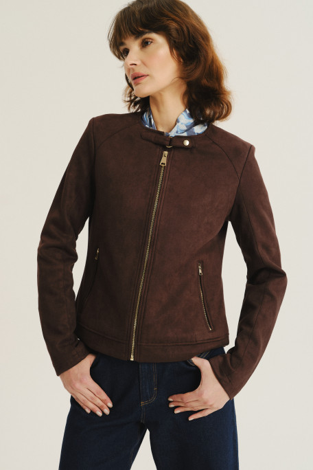 Klasyczna brązowa ramoneska