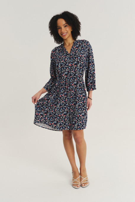 Wiskozowa sukienka z nadrukiem typu łączka