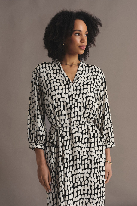 Printowana sukienka z wiskozy