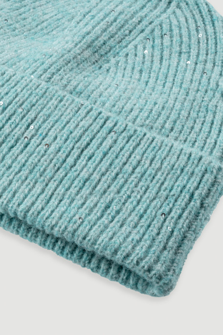 Casualowa czapka beanie w miętowymi kolorze 