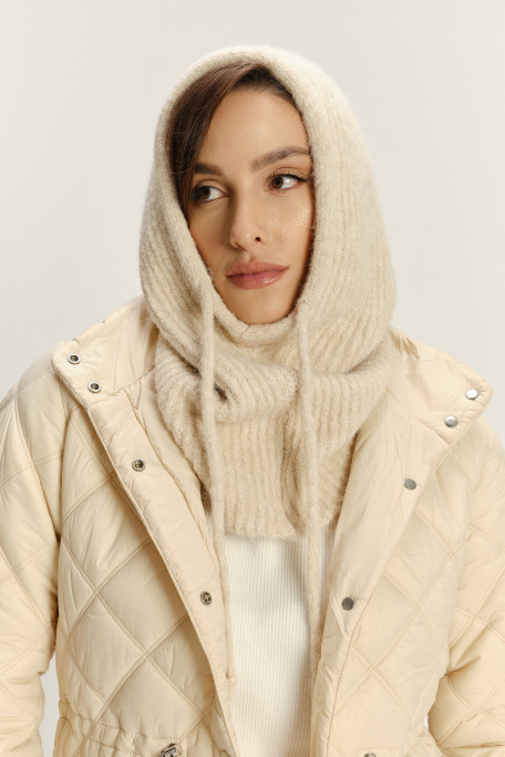 Dzianinowa kominiarka z wełną 