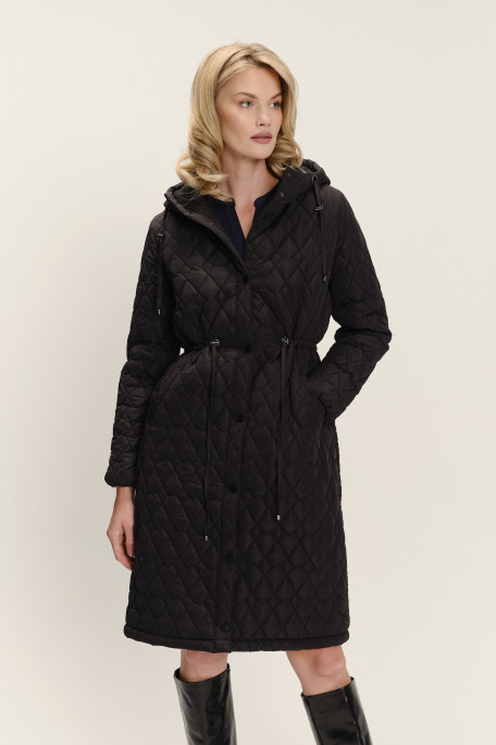 Czarna casualowa kurtka z pikowaniem