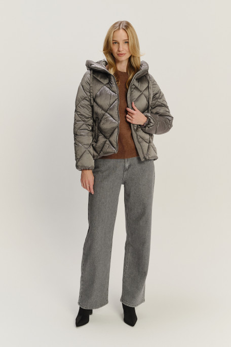 Krótka szara kurtka 