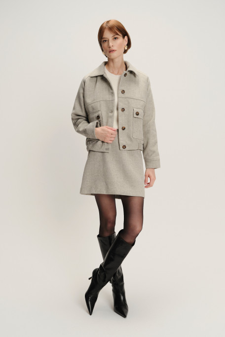 Stylowa  żakardowa kurtka