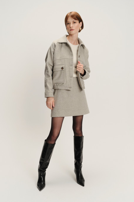 Żakardowa spódnica mini