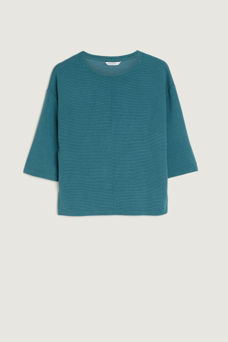 Wiskozowy top w turkusowym kolorze