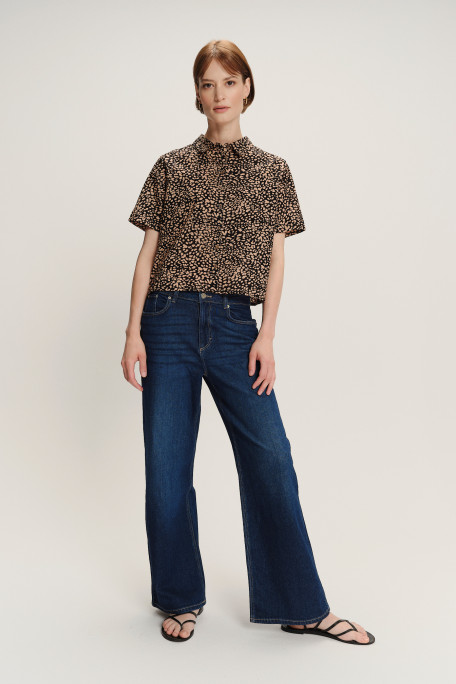 Luźna koszula w zwierzęcy print